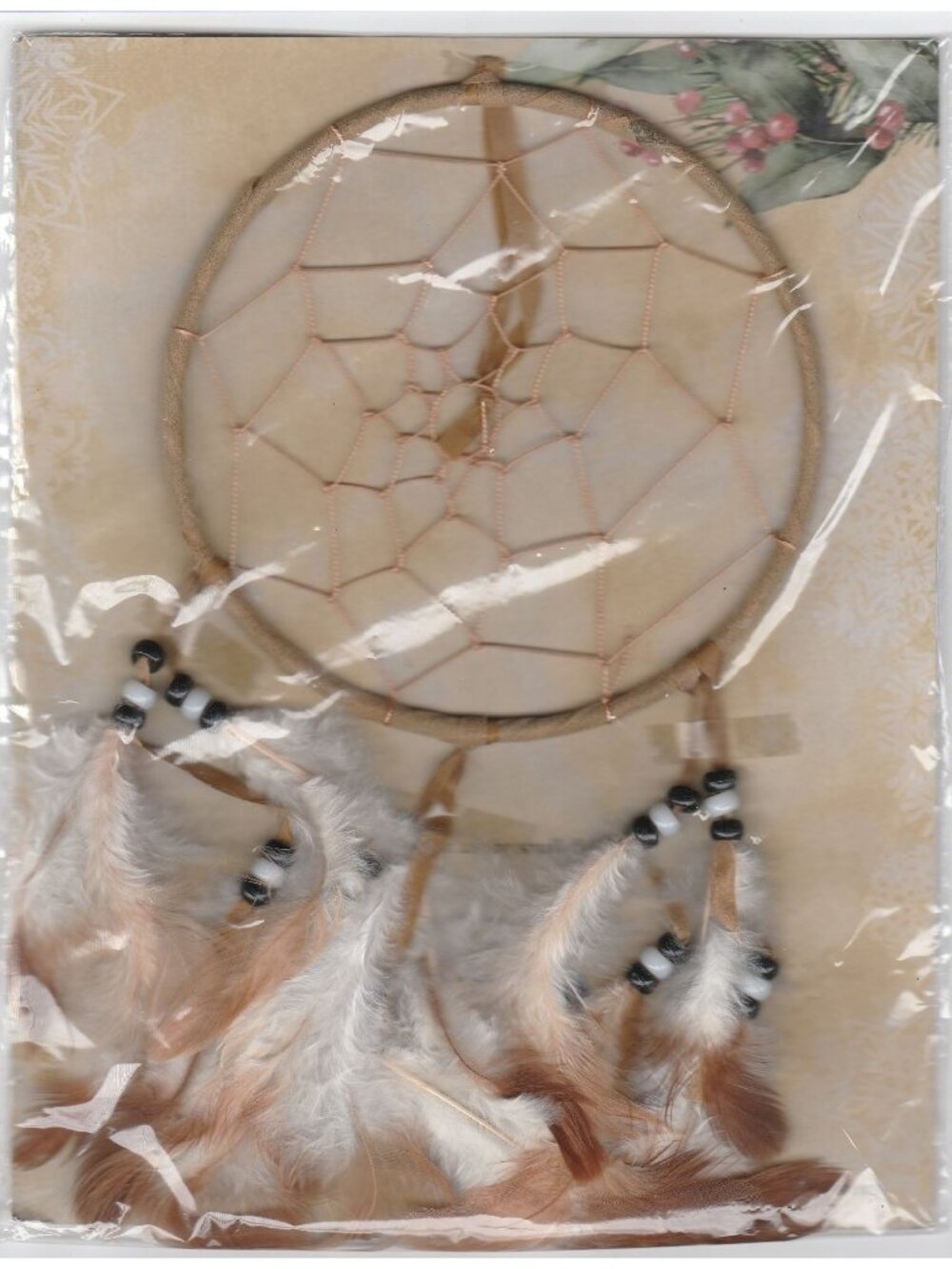 Lakota Dreamcatcher Feather Beaded Faux Leather